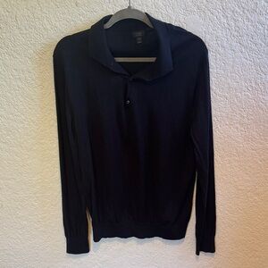 J. Crew Men's V-Neck Long-Sleeve Sweater - Black